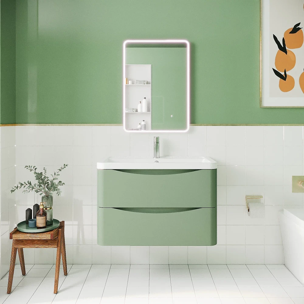 Green Wall Hung Vanity 1 Green Wall Hung Vanity 1